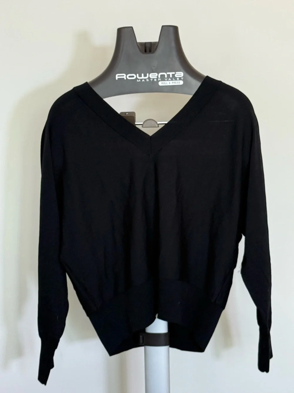 INC International Concepts Black V-Neck Pullover Sweater - Picture 2 of 4
